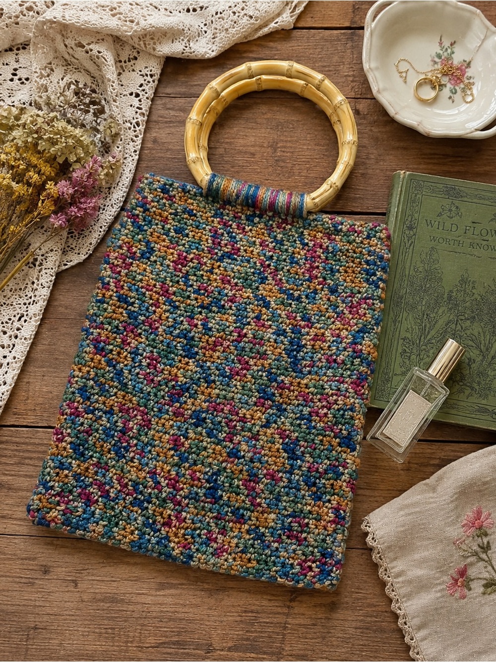 Handmade Bohemian Knitting Bag